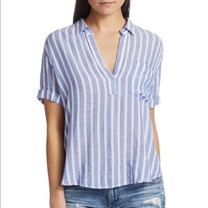 Rails Savannah Striped Draped Blouse - Small - Juneau Stripe